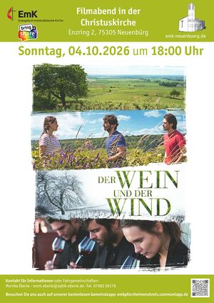Filmabend in Neuenbürg: Der Wein und der Wind am 04.10.2026
