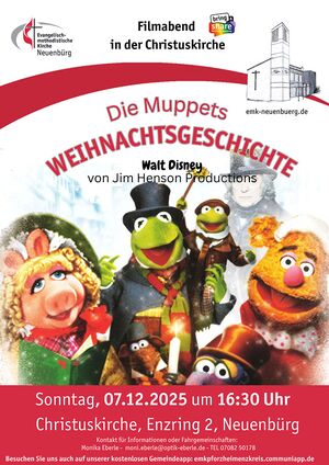 Filmabend in Neuenbürg: Die MUPPETS WEIHNACHTSGESCHICHTE am 07.12.2025