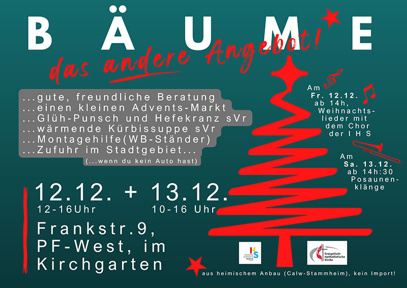 Christbaumverkauf und Adventsmarkt, 12.+13.12.2025