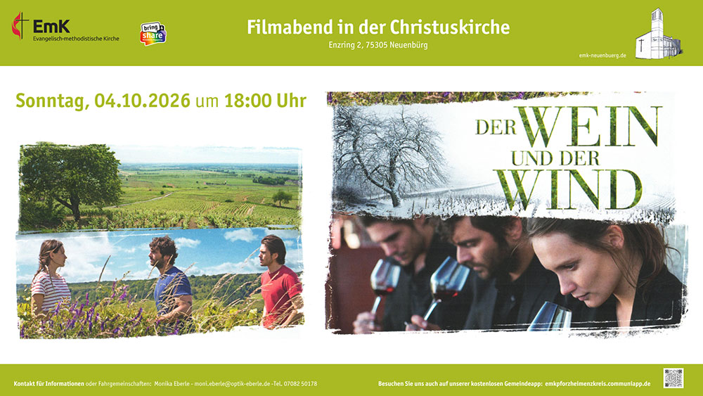 Filmabend in Neuenbürg: Der Wein und der Wind am 04.10.2026